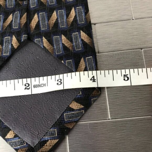 Joseph & Feiss Neck Tie Mens 4x61 Black With Geometrical Design Classiccore Norm - Picture 4 of 6